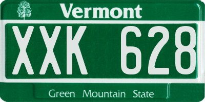 VT license plate XXK628