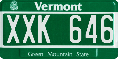 VT license plate XXK646