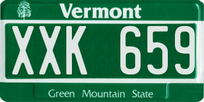 VT license plate XXK659