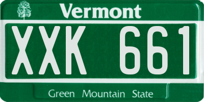 VT license plate XXK661