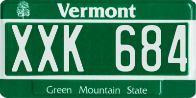 VT license plate XXK684