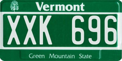 VT license plate XXK696