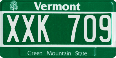 VT license plate XXK709