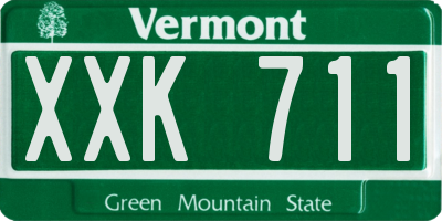 VT license plate XXK711