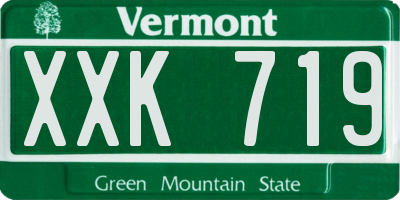VT license plate XXK719