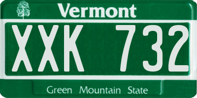 VT license plate XXK732