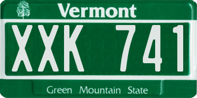 VT license plate XXK741