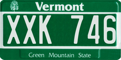 VT license plate XXK746