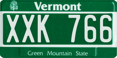 VT license plate XXK766