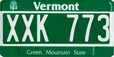 VT license plate XXK773