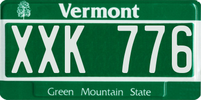 VT license plate XXK776