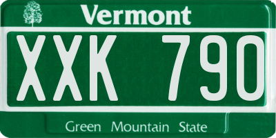VT license plate XXK790