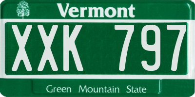 VT license plate XXK797