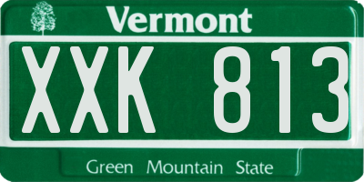 VT license plate XXK813