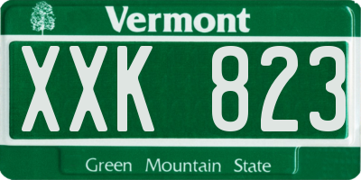 VT license plate XXK823