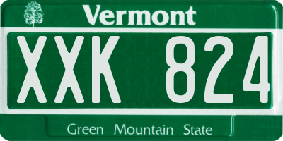 VT license plate XXK824