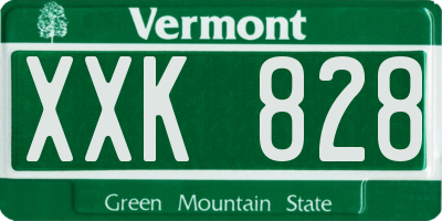 VT license plate XXK828