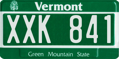 VT license plate XXK841