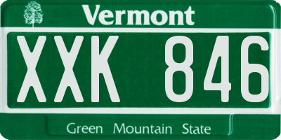 VT license plate XXK846