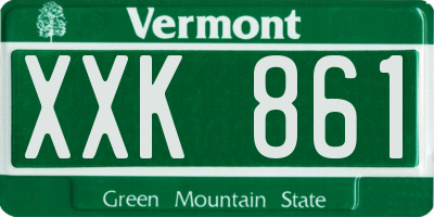 VT license plate XXK861