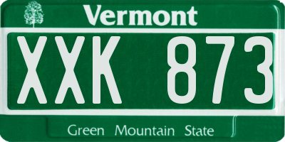 VT license plate XXK873