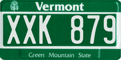 VT license plate XXK879