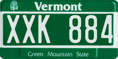 VT license plate XXK884