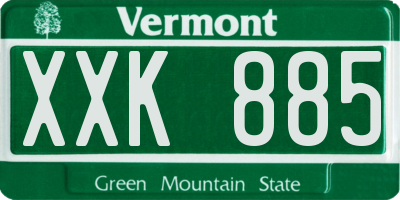 VT license plate XXK885