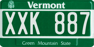 VT license plate XXK887
