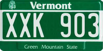 VT license plate XXK903