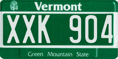 VT license plate XXK904