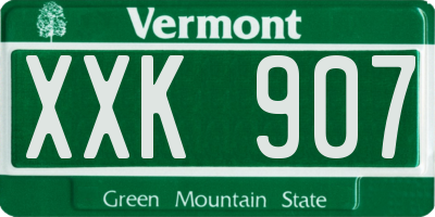 VT license plate XXK907