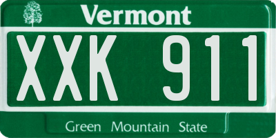 VT license plate XXK911