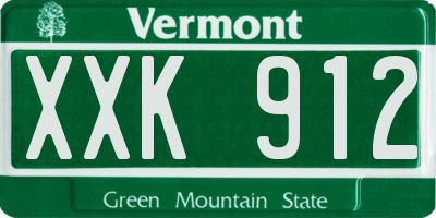 VT license plate XXK912