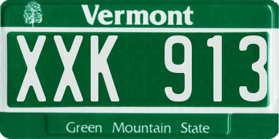 VT license plate XXK913