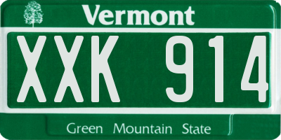 VT license plate XXK914
