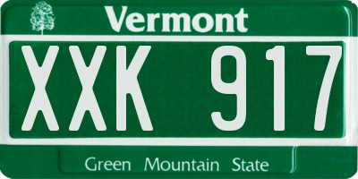 VT license plate XXK917