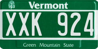 VT license plate XXK924