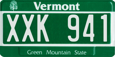 VT license plate XXK941