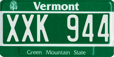 VT license plate XXK944