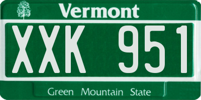 VT license plate XXK951