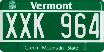 VT license plate XXK964