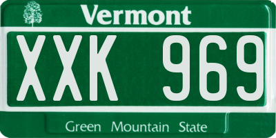 VT license plate XXK969