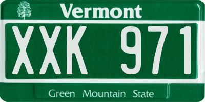 VT license plate XXK971