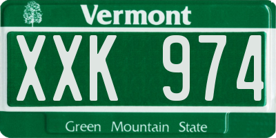 VT license plate XXK974