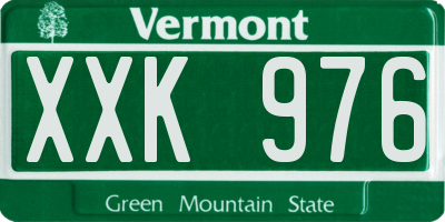 VT license plate XXK976