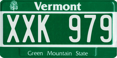 VT license plate XXK979