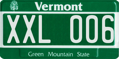 VT license plate XXL006