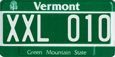 VT license plate XXL010