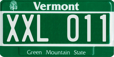 VT license plate XXL011